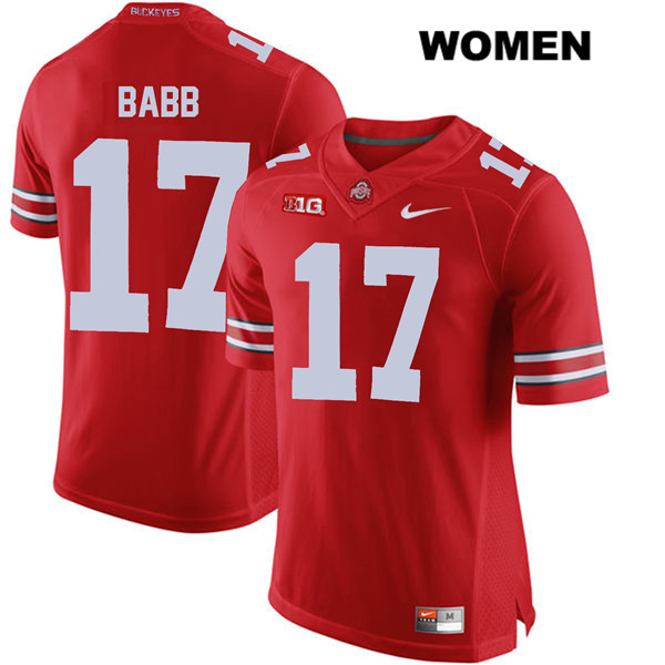 Ohio State Buckeyes Women's Kamryn Babb #17 Red Authentic Nike College NCAA Stitched Football Jersey ZL19X15OI